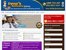 Tablet Screenshot of irenasbookkeeping.com.au